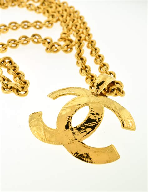 chanel logo necklace pink gold|Chanel necklace official website.